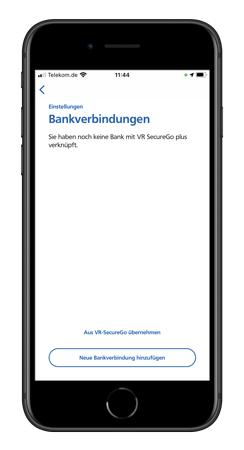 Anleitung Wechsel VR SecureGo plus App Grafik: Migrationsprozess beginnen