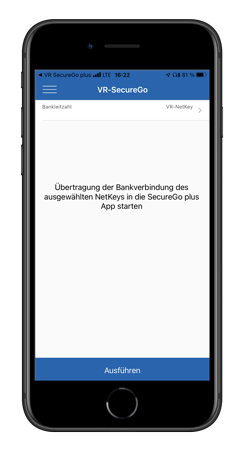 Anleitung Wechsel VR SecureGo plus App Grafik: Migrationsprozess durchführen